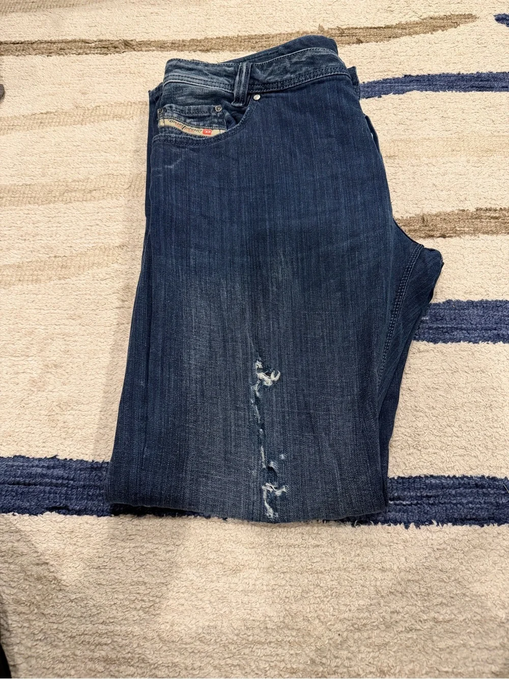 Diesel Men's Koffha Dark Blue Slim Straight Jeans